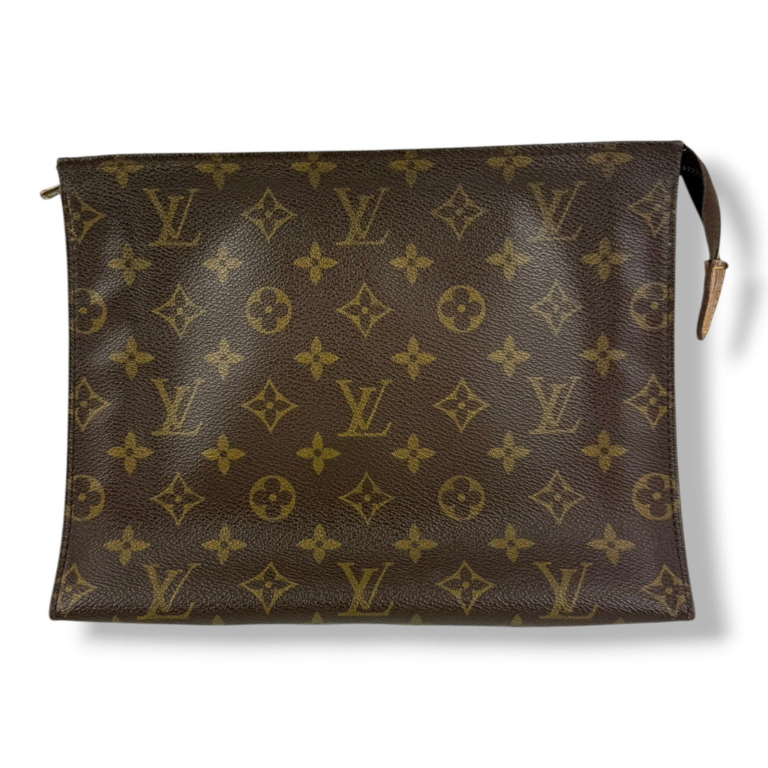 Louis Vuitton Vintage Brown Monogram Toiletry Pouch 26 Bag