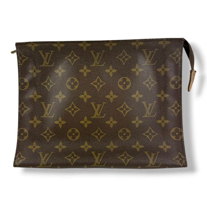 Louis Vuitton Vintage Brown Monogram Toiletry Pouch 26 Bag