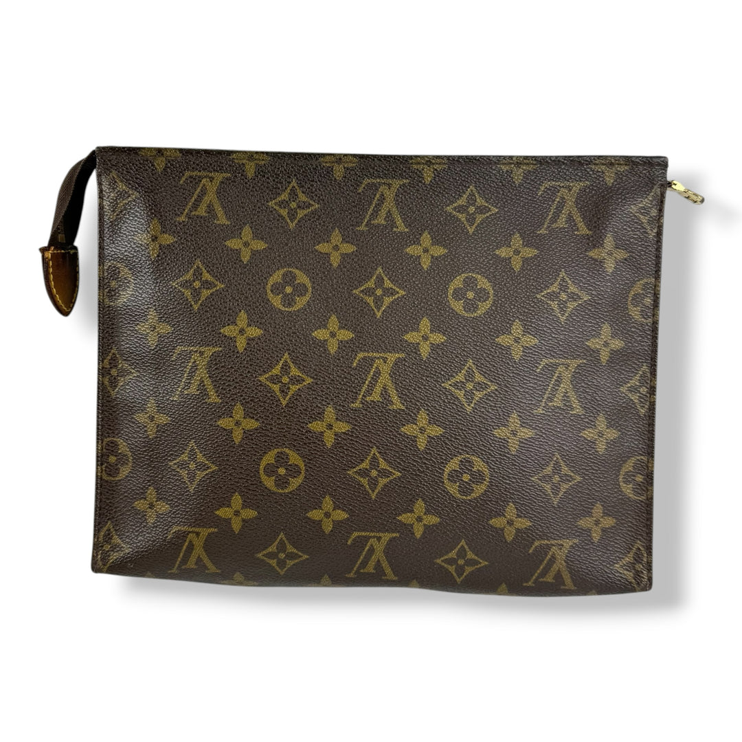 Louis Vuitton Vintage Brown Monogram Toiletry Pouch 26 Bag
