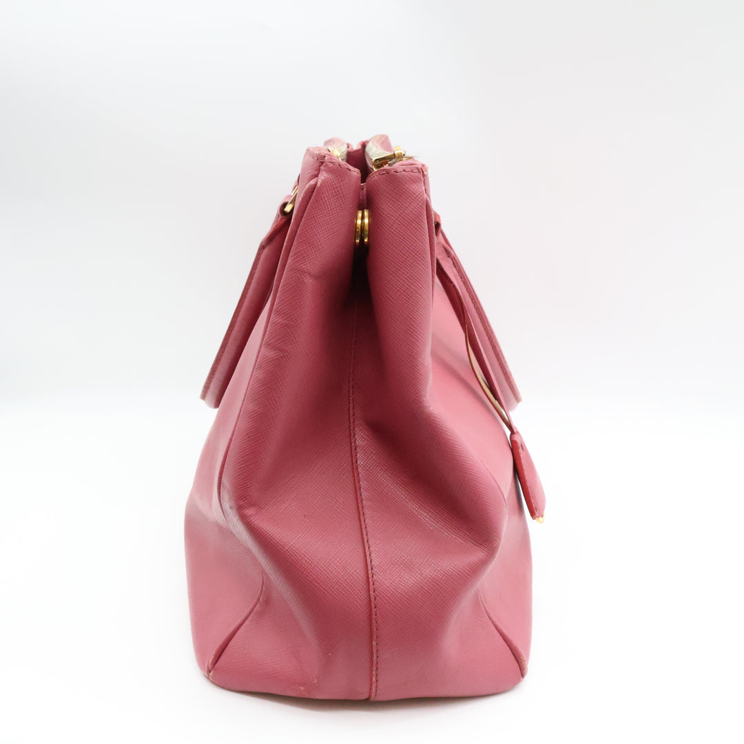 Prada Galleria Lux Saffiano Tote Pink Leather Handbag
