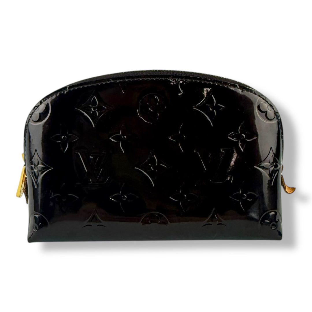 Louis Vuitton Vernis Patent Leather Amarante Monogram Travel Cosmetic Pouch