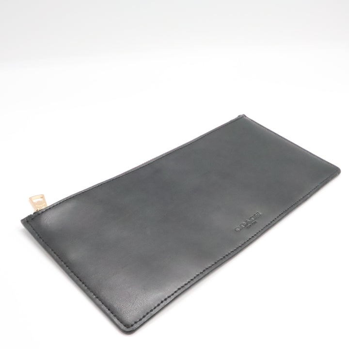 Coach Black Leather Clutch Handbag