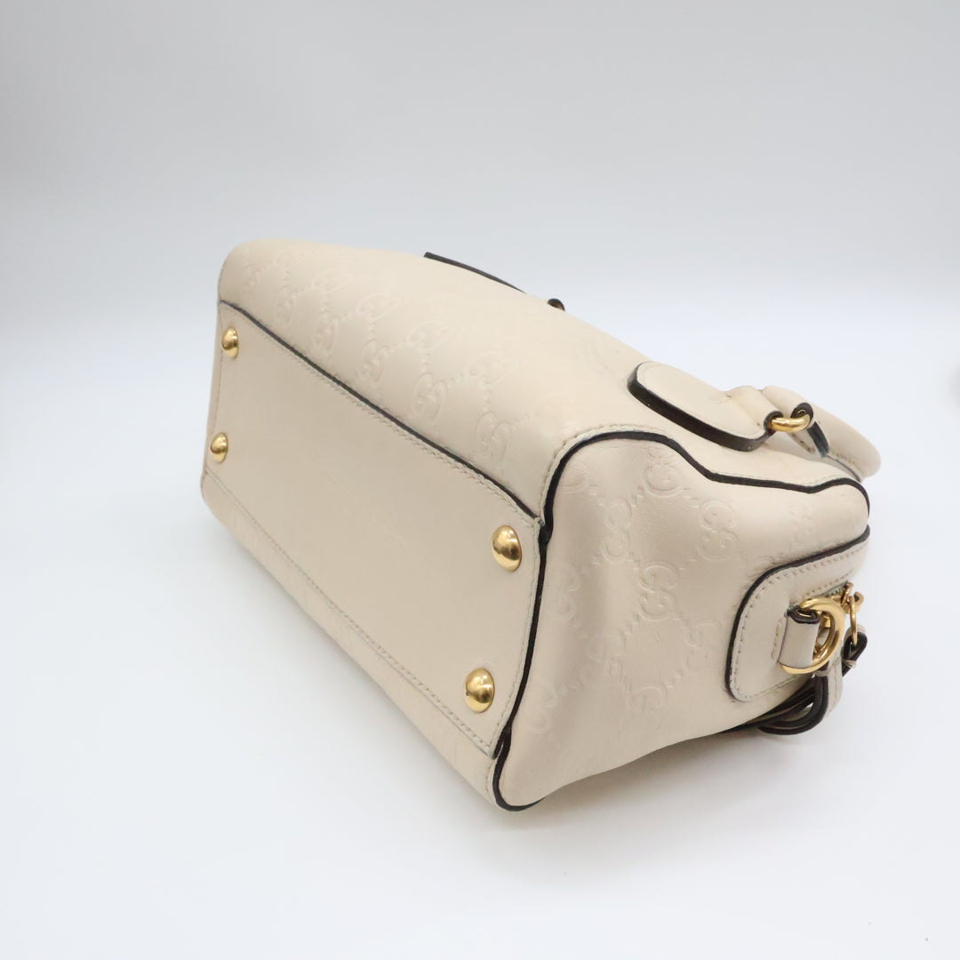 Gucci GG White Monogram Boston Crossbody bag
