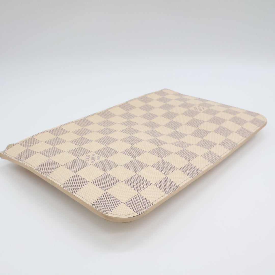 Louis Vuitton Damier Azur Neverfull MM Clutch Pouch