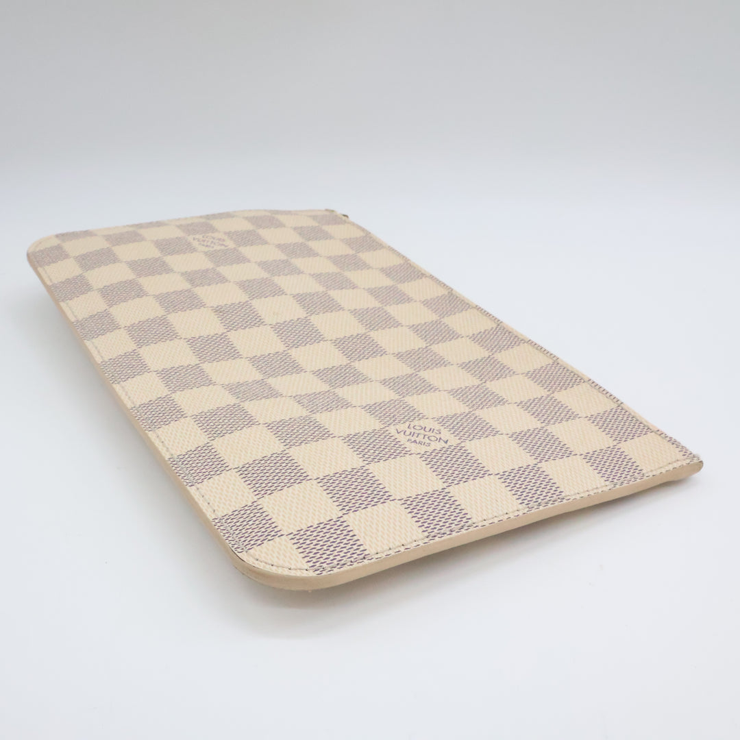 Louis Vuitton Damier Azur Neverfull MM Clutch Pouch