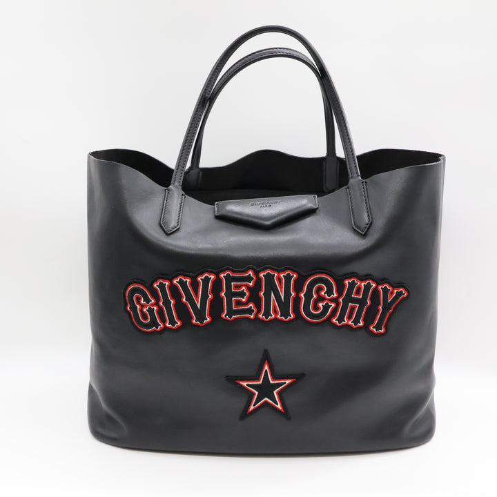 Givenchy Black Calfskin Leather Antigona Gothic Large Tote Handbag