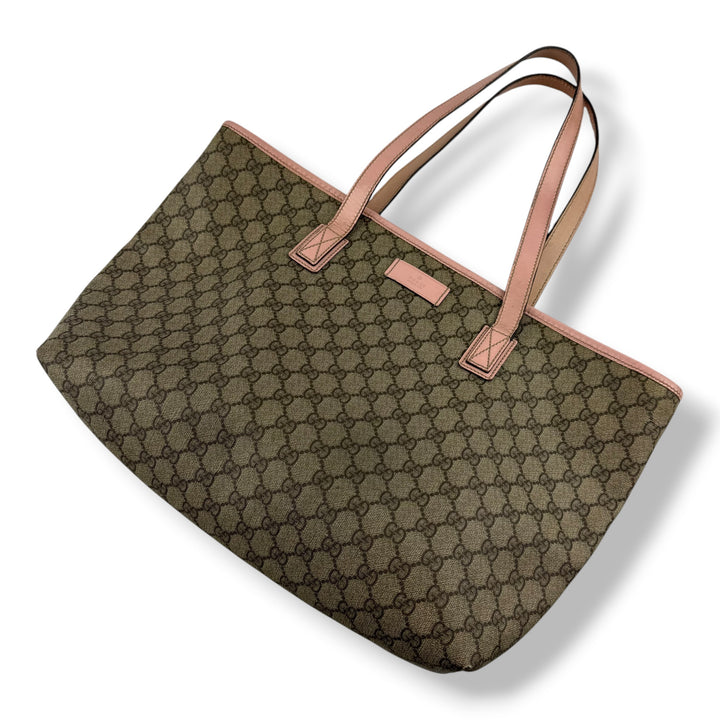 Gucci GG Monogram Pink/Beige Tote Handbag