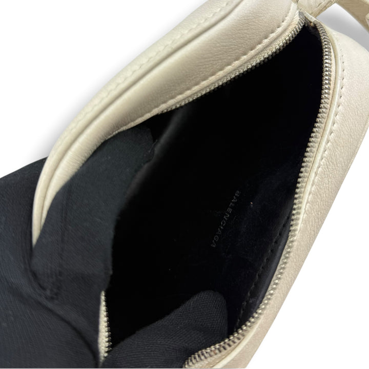 Balenciaga Everyday White Camera XS Leather Crossbody