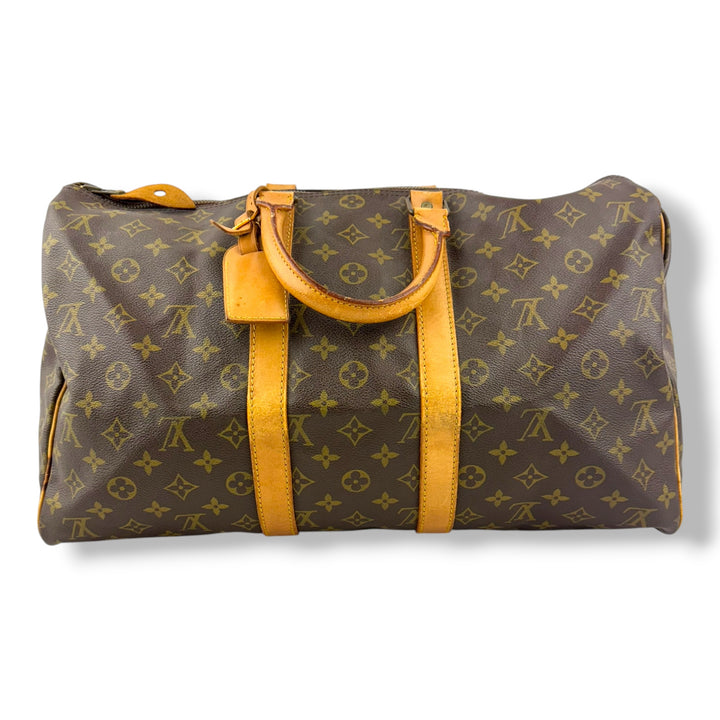 Louis Vuitton Vintage Brown Monogram 45 Keepall Duffle Bag