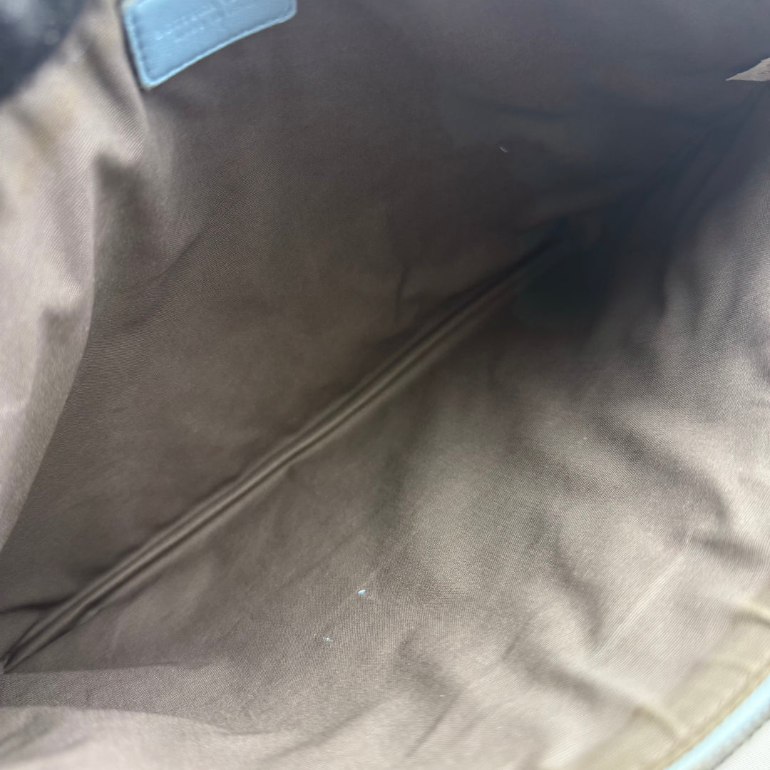 Bottega Veneta Calfskin Blue Leather Clutch Pouch