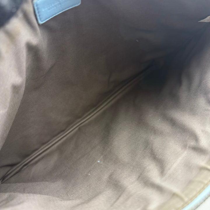 Bottega Veneta Calfskin Blue Leather Clutch Pouch