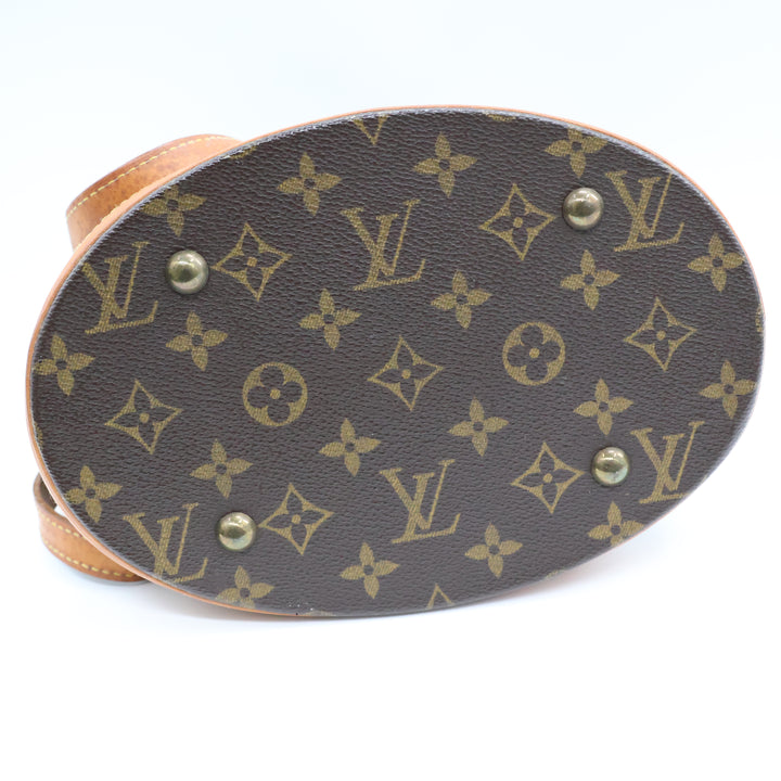 Louis Vuitton PM Bucket Tote Brown Monogram Handbag