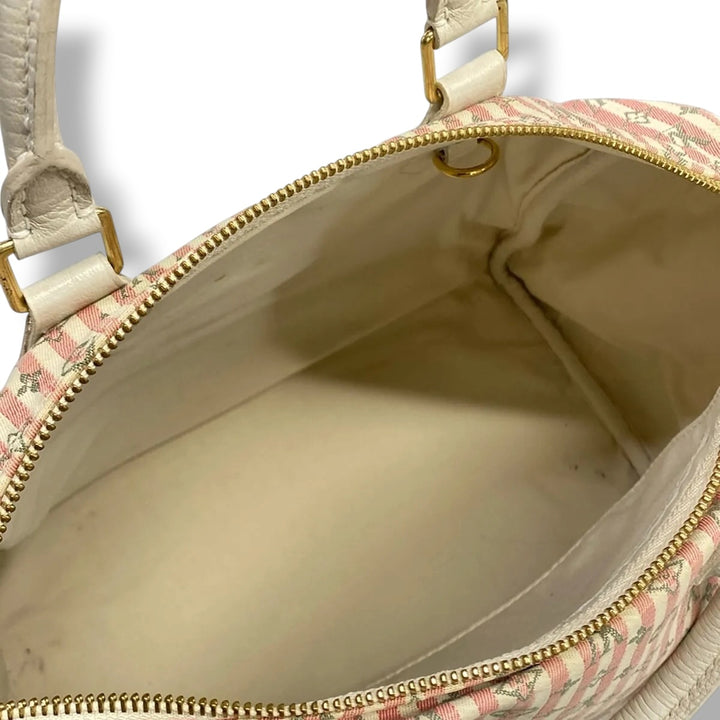 Louis Vuitton Lin Croisette Pink Speedy 30 Handbag