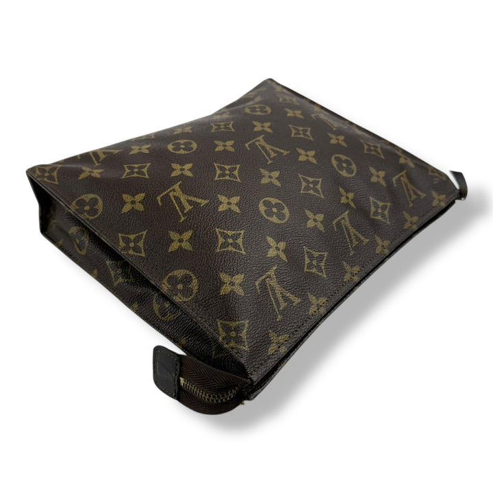 Louis Vuitton Vintage Brown Monogram Toiletry Pouch 26 Bag