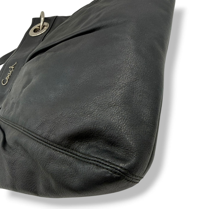Coach Ashley Black Leather Shoulder Bag
