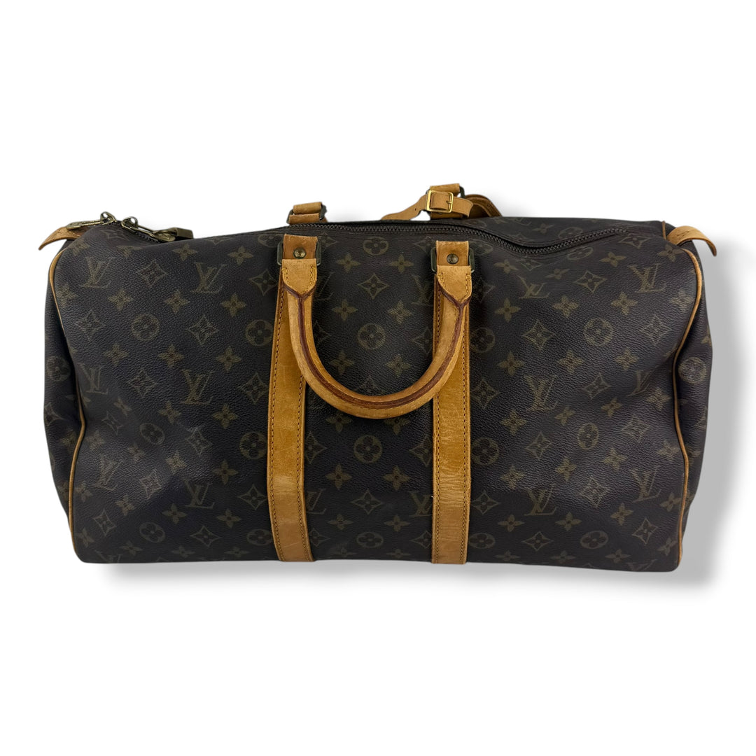 Louis Vuitton Vintage Brown Monogram 45 Keepall Duffle Bag
