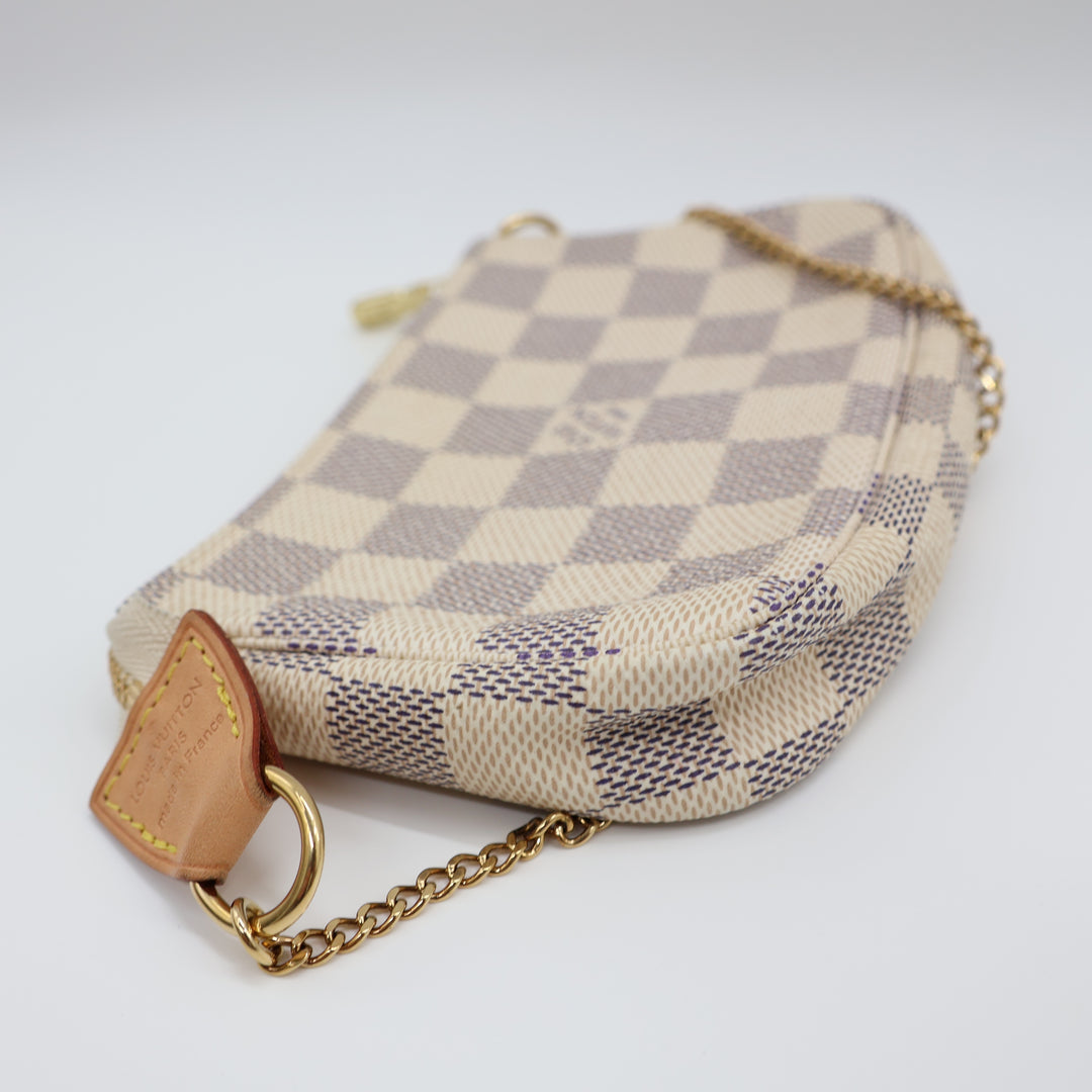 Louis Vuitton Mini Pochette Accessories Damier Azur Bag