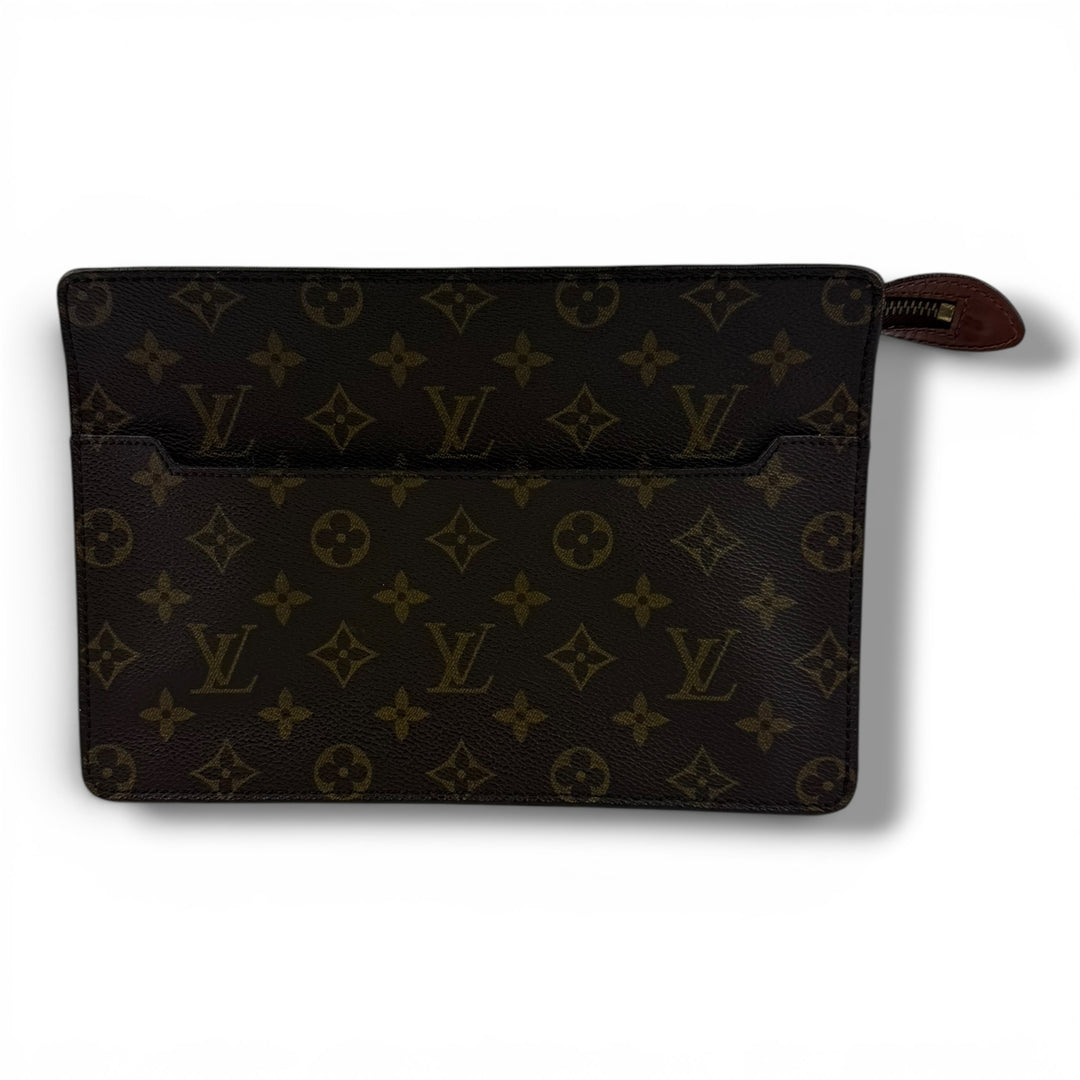 Louis Vuitton Brown Monogram Pochette Homme Clutch Bag