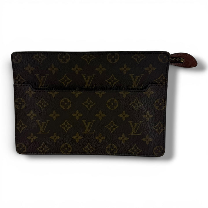 Louis Vuitton Brown Monogram Pochette Homme Clutch Bag