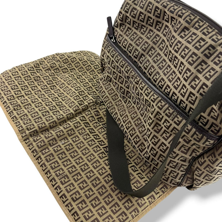Fendi Beige FF Monogram Baby Changing Bag - Lux Central