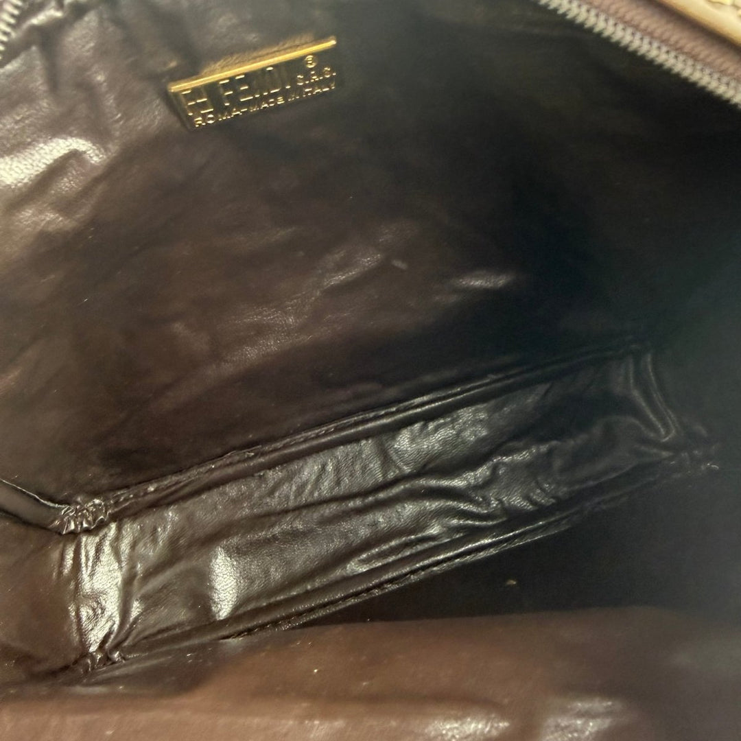 Fendi Beige Zucca Canvas Handbag - Lux Central