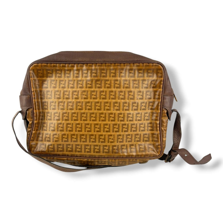 Fendi Beige Zucca Canvas Shoulder Handbag - Lux Central