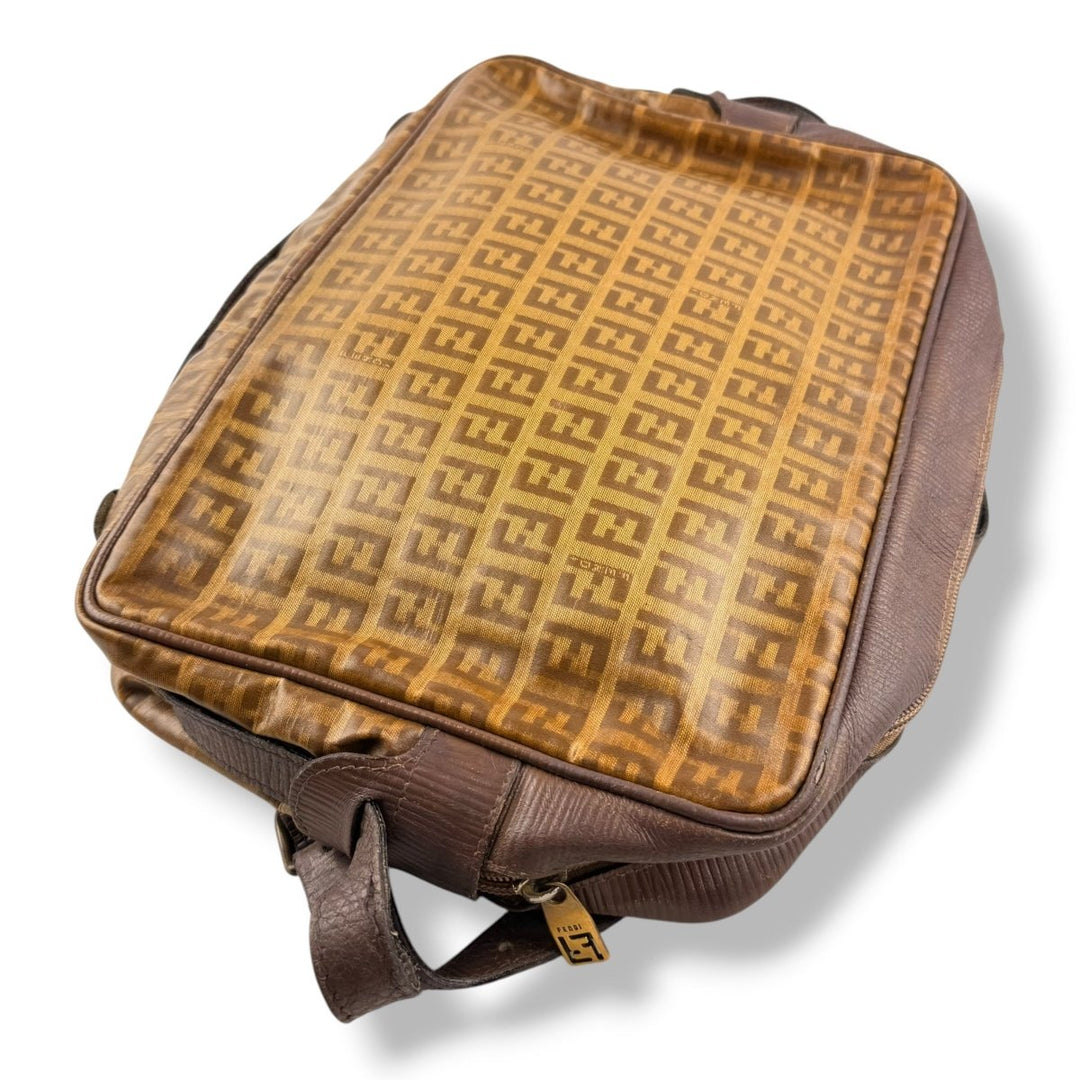 Fendi Beige Zucca Canvas Shoulder Handbag - Lux Central