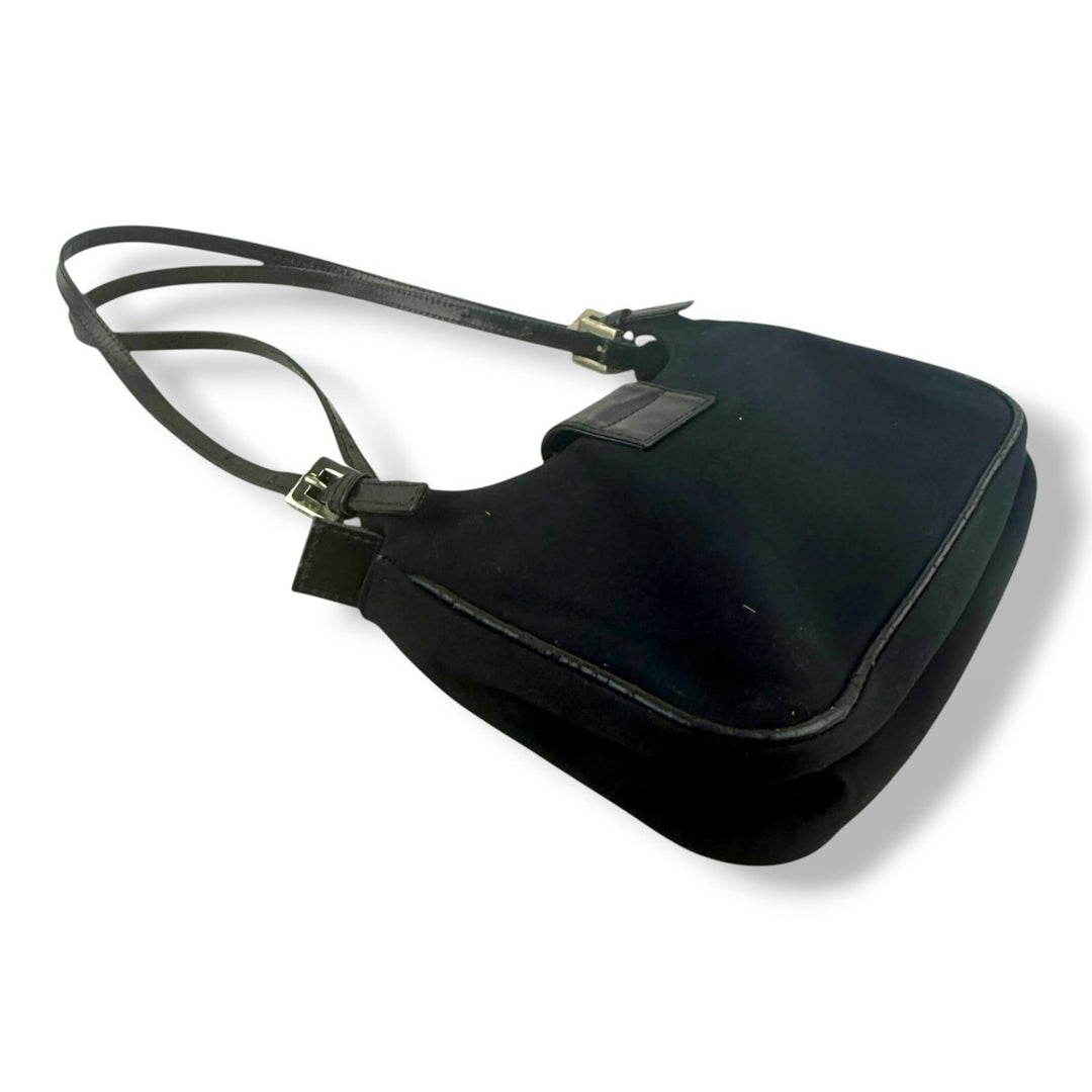 Fendi Black Mamma Baguette Shoulder Handbag - Lux Central