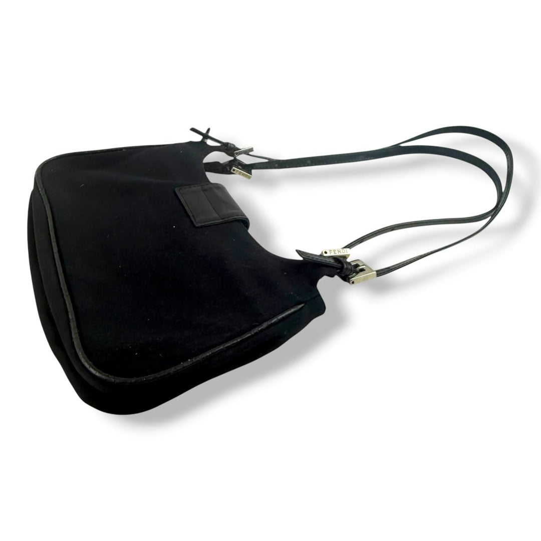 Fendi Black Mamma Baguette Shoulder Handbag - Lux Central