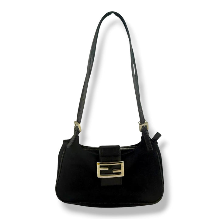 Fendi Black Mamma Baguette Shoulder Handbag - Lux Central