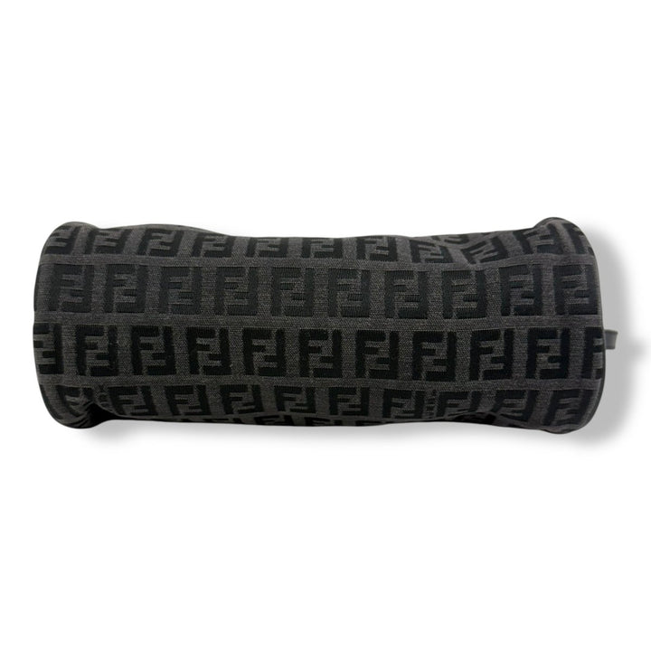 Fendi Black Zucchino Canvas Baguette Handbag - Lux Central