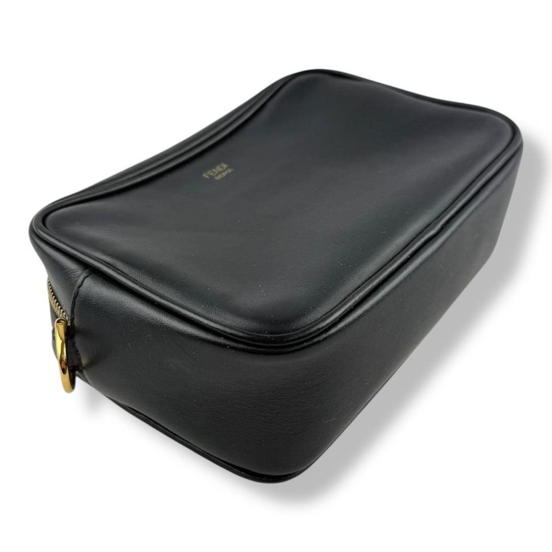 Fendi FF Monogram Brown/Black Camera Handbag - Lux Central