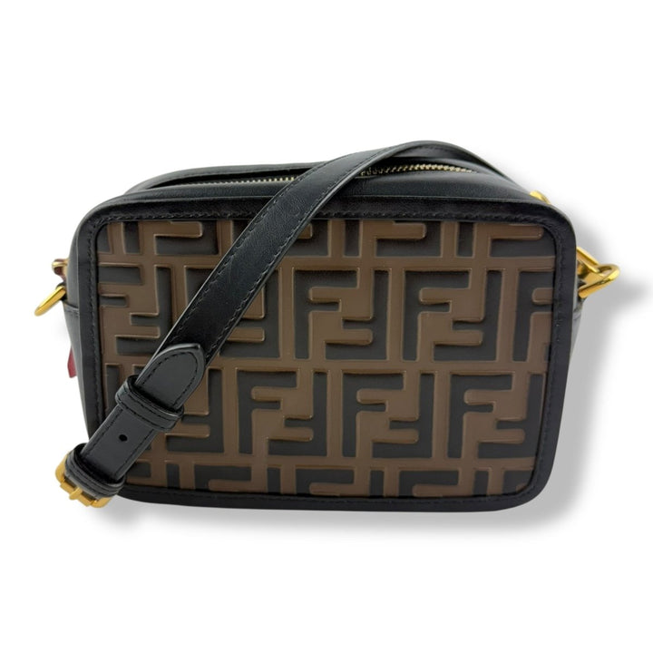Fendi FF Monogram Brown/Black Camera Handbag - Lux Central