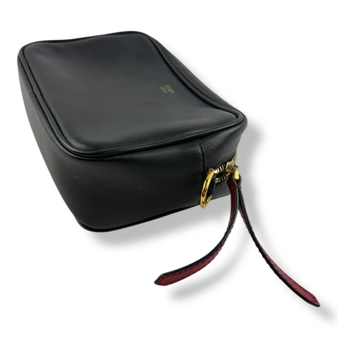 Fendi FF Monogram Brown/Black Camera Handbag - Lux Central