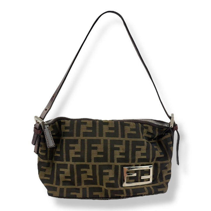 Fendi FF Monogram Zucca Canvas Shoulder Bag - Lux Central