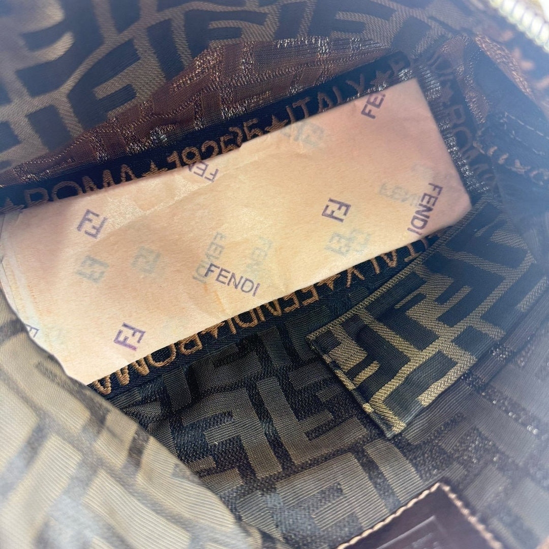 Fendi FF Monogram Zucca Canvas Shoulder Bag - Lux Central