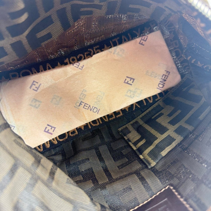 Fendi FF Monogram Zucca Canvas Shoulder Bag - Lux Central