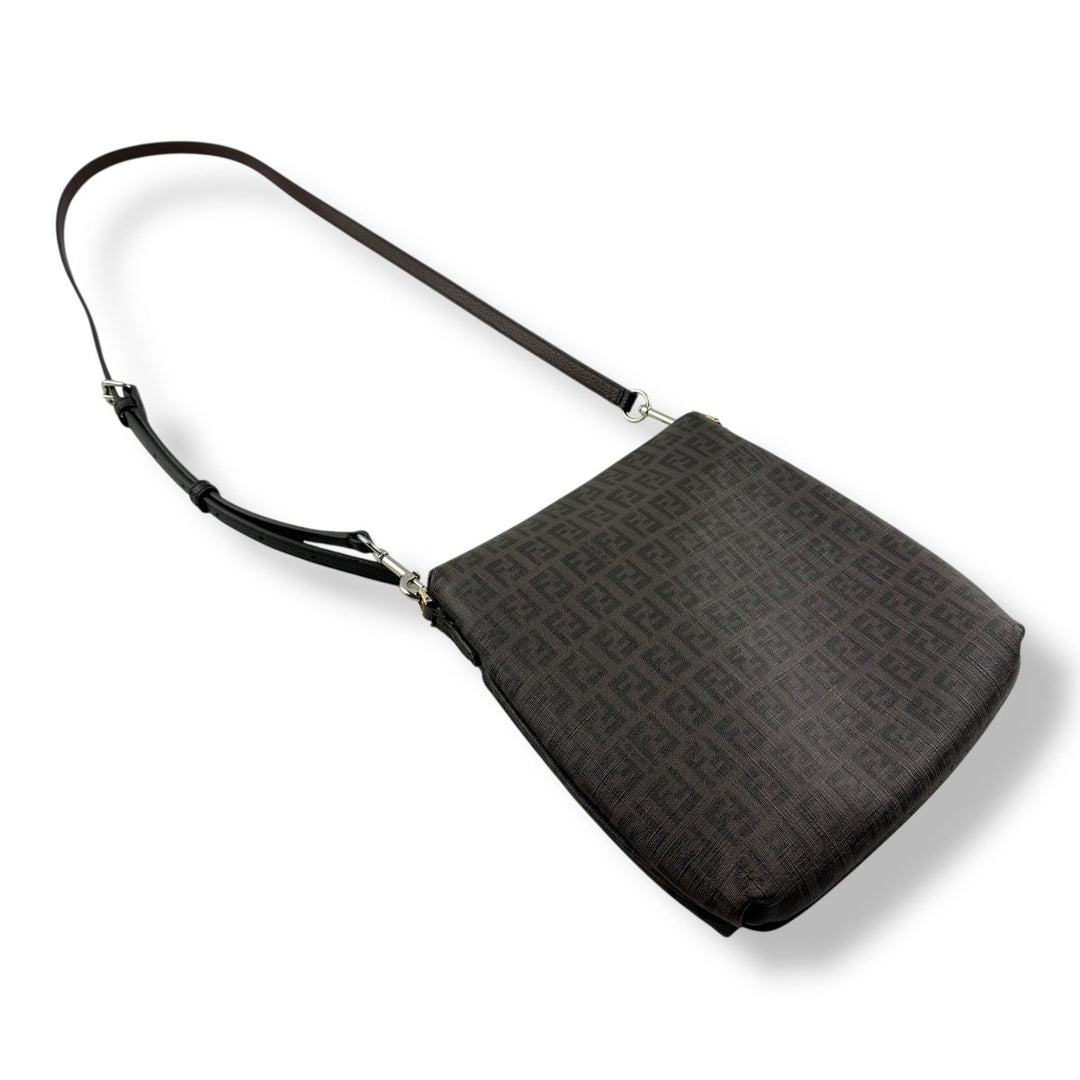 Fendi FF Monogram Zucchino Leather Crossbody Bag - Lux Central