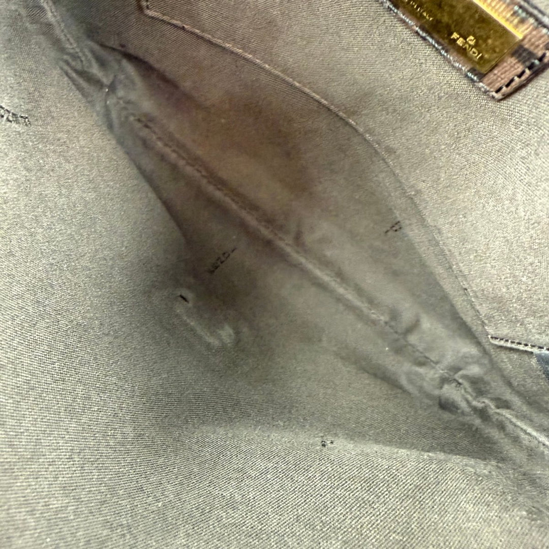 Fendi FF Monogram Zucchino Leather Crossbody Bag - Lux Central