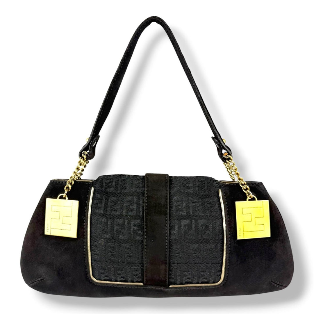Fendi FF Zucca Baguette Brown Handbag - Lux Central