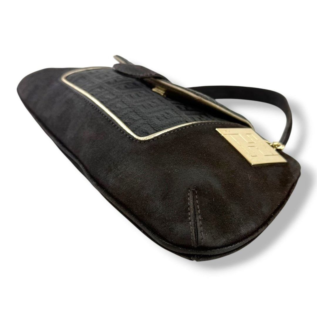 Fendi FF Zucca Baguette Brown Handbag - Lux Central
