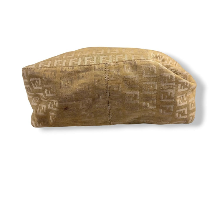 Fendi FF Zucca Mamma Baguette Beige Handbag - Lux Central