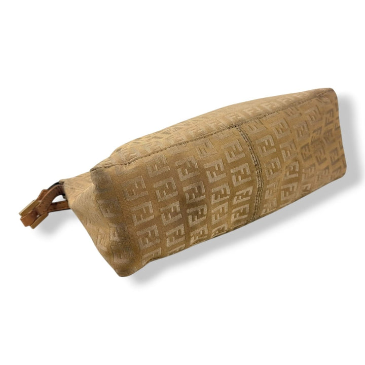 Fendi FF Zucca Mamma Baguette Beige Handbag - Lux Central