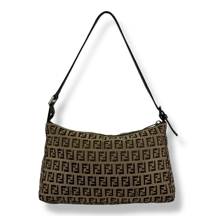 Fendi FF Zucca Mamma Baguette Brown Handbag - Lux Central