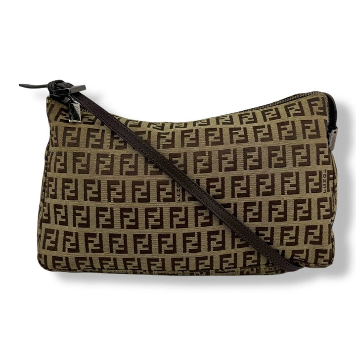 Fendi FF Zucca Mamma Baguette Brown Handbag - Lux Central