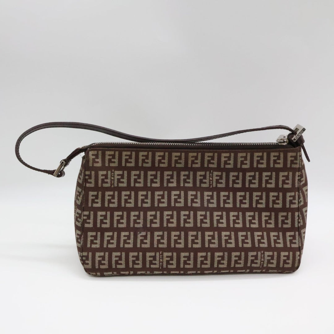 Fendi FF Zucca Mamma Baguette Brown Handbag - Lux Central