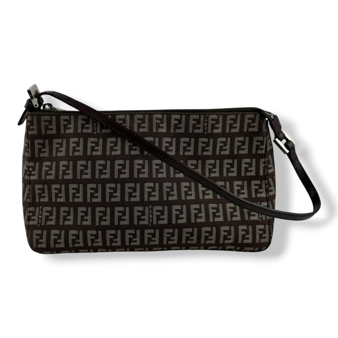 Fendi FF Zucca Mamma Baguette Brown Handbag - Lux Central