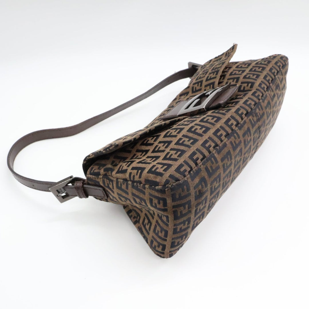 Fendi FF Zucca Mamma Baguette Brown Shoulder Handbag - Lux Central