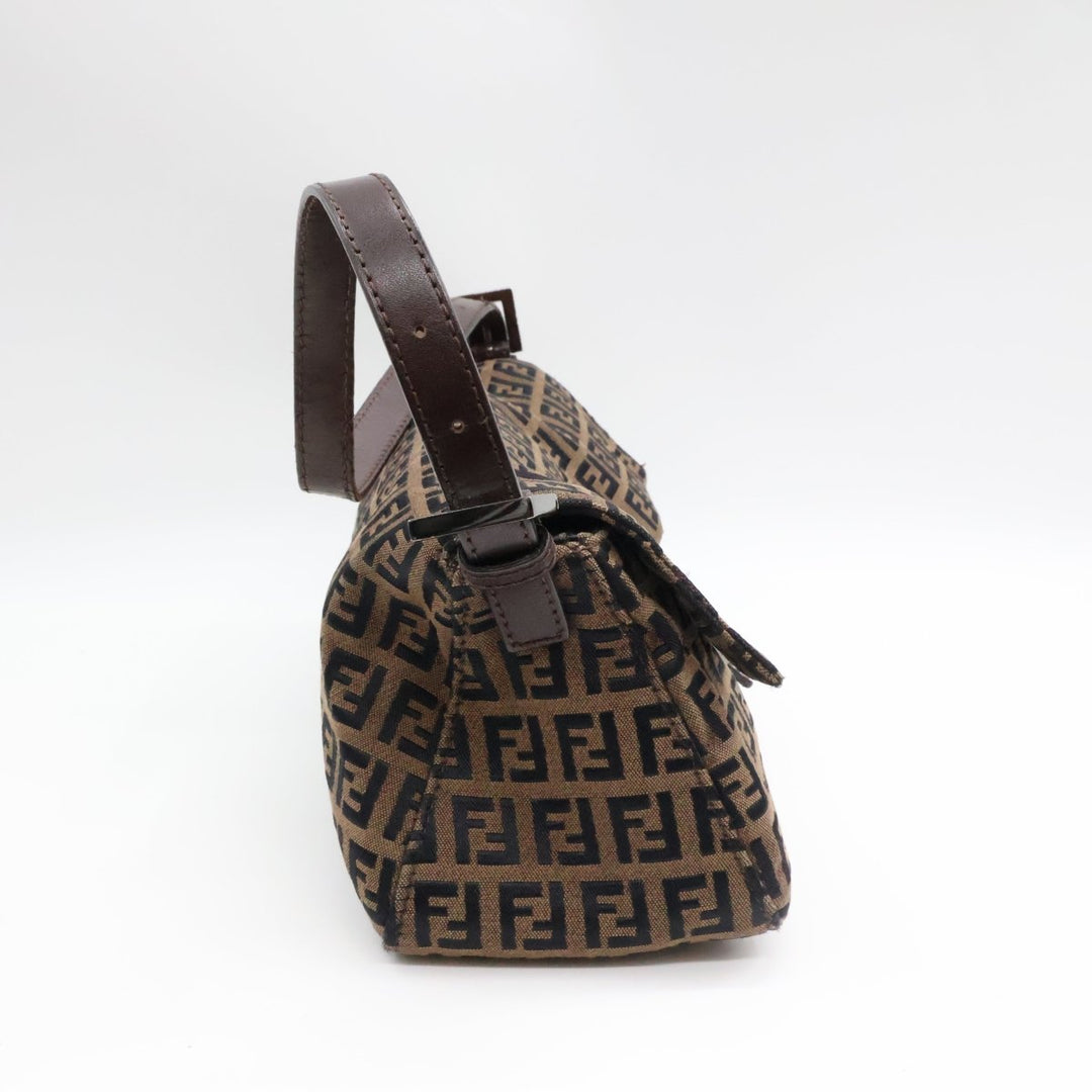 Fendi FF Zucca Mamma Baguette Brown Shoulder Handbag - Lux Central