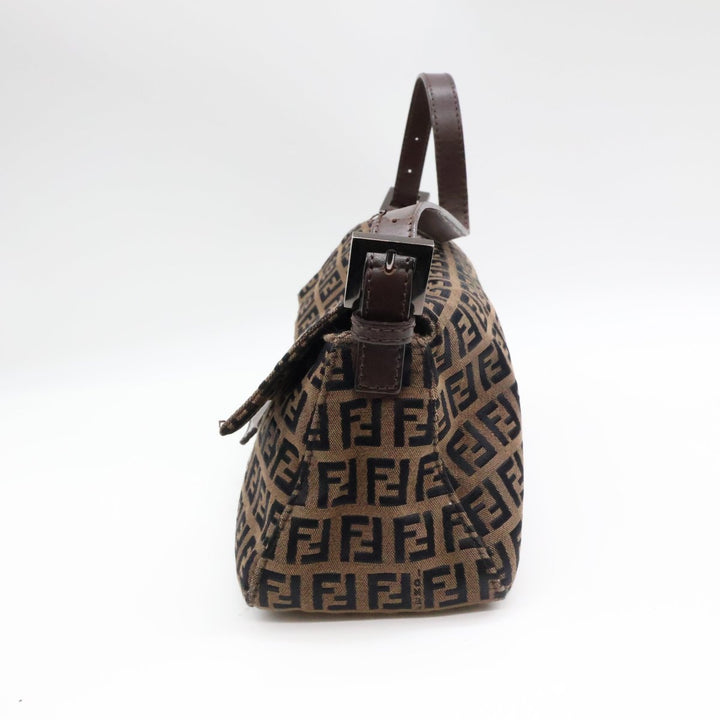 Fendi FF Zucca Mamma Baguette Brown Shoulder Handbag - Lux Central